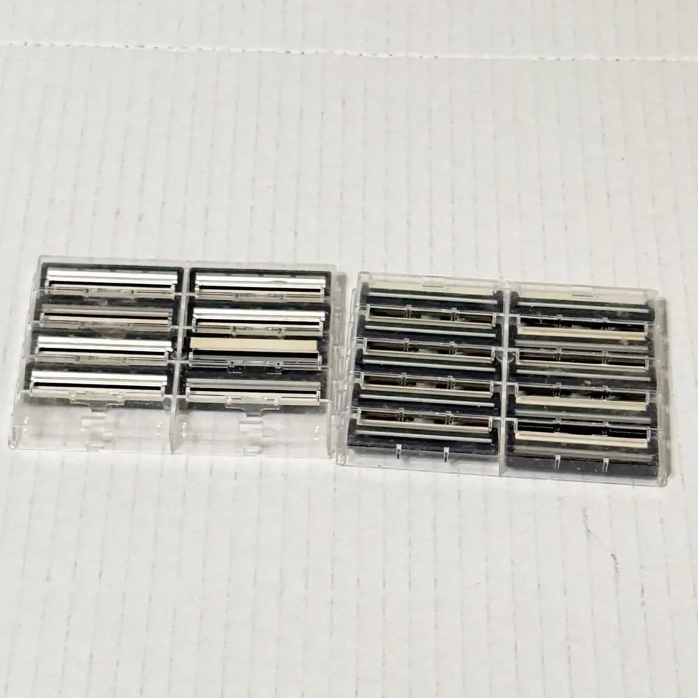 Vtg Gillette ATRA Contour Mens Safety Pivoting Razor Aluminum Handle + 19 Cartri